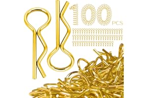 QLOI-LEUE 100pcs Universal RC Body Clips Pins - Compatible with Traxxas, Arrma, Redcat, Axial, HPI, HSP, Exceed, Himoto, Losi, RC4WD, Tamiya, Fits 1/8, 1/10, 1/12 Scale RC Cars, Trucks, Crawlers, Buggies
