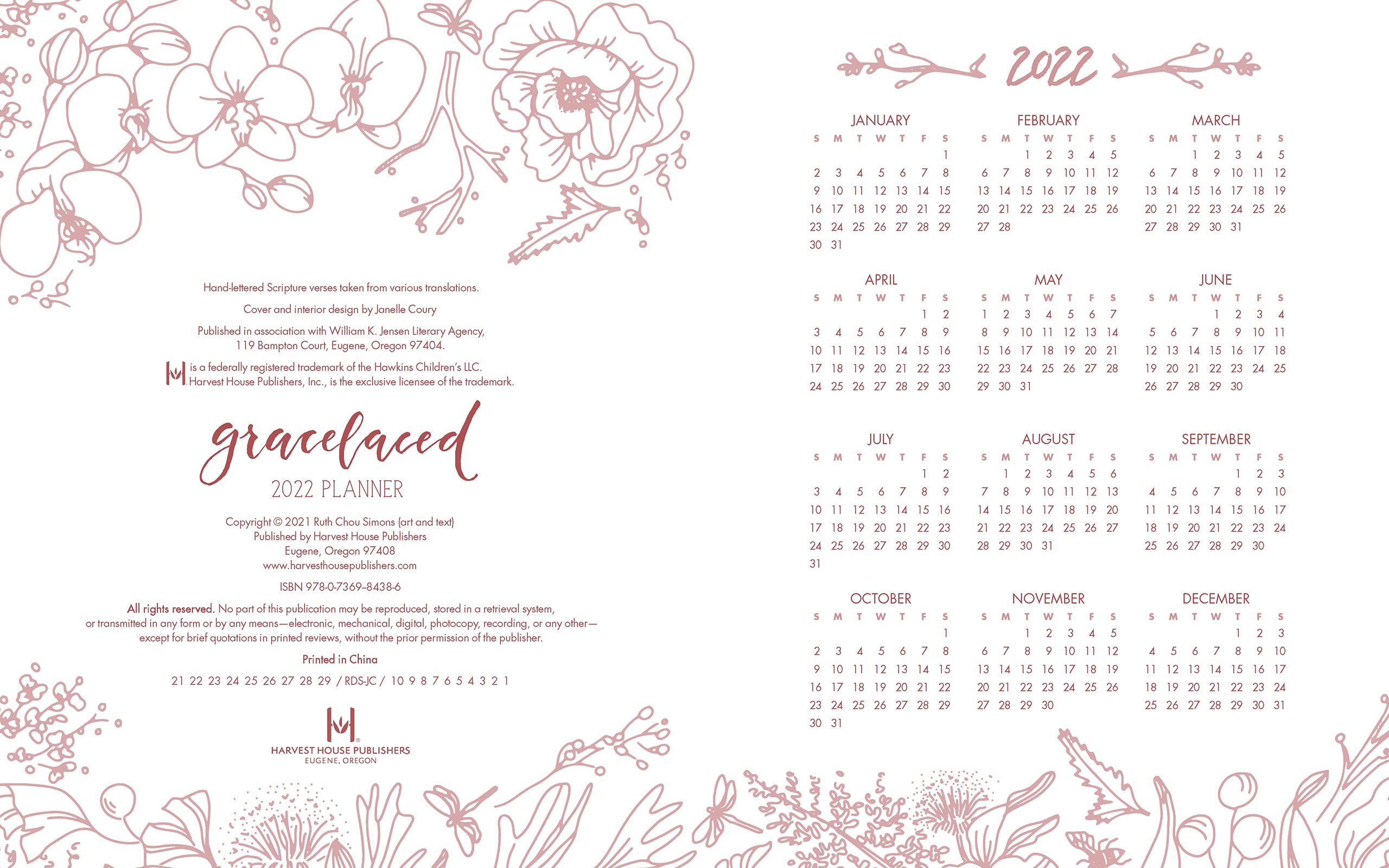 Amazon.com: Gracelaced 2022 12-Month Planner: 9780736984386: Simons, Ruth Chou: Books