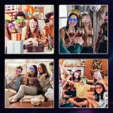 SZHFU 36 Pack Neon LED Glasses 6 Colors 3 Modes Shutter Party Lights view 8