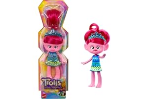 Mattel DreamWorks Trolls Band Together Trendsettin’ Fashion Dolls, Queen Poppy with Vibrant Hair & Accessory, Toys Inspired by the Movie