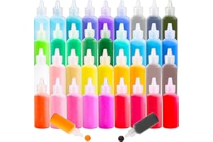 Niurewan 38 PCS Sand Art,1.25oz Colored Sand Art Bottles,Sand Arts and Crafts Kit,Scenic Sand for Kids,Painting,Crafts,DIY,Wedding Decor,Decorations