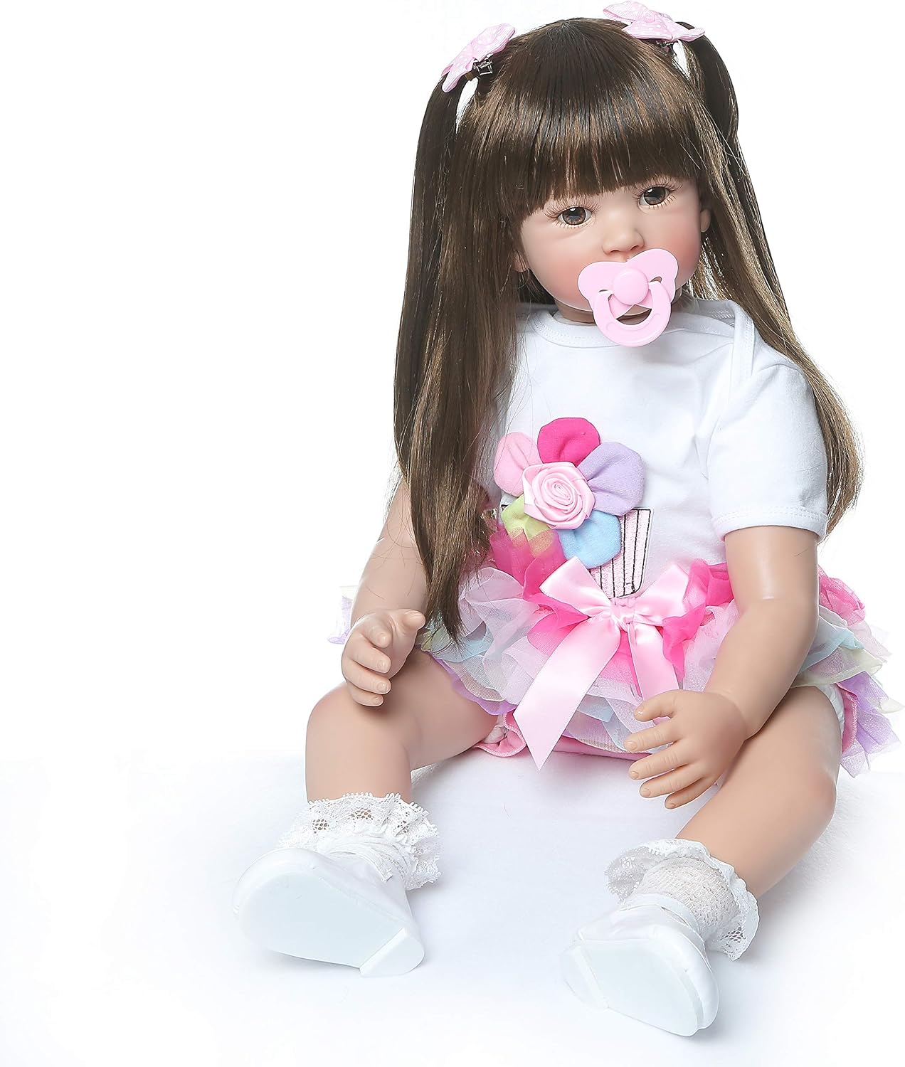 ZIYIUI Reborn Baby Dolls 24 Inch 60 Cm That Baby Looks Real Doll Soft Silicone Vinyl Realistic Reborn Lifelike Toddler Girl Birthday Toys - Image 3