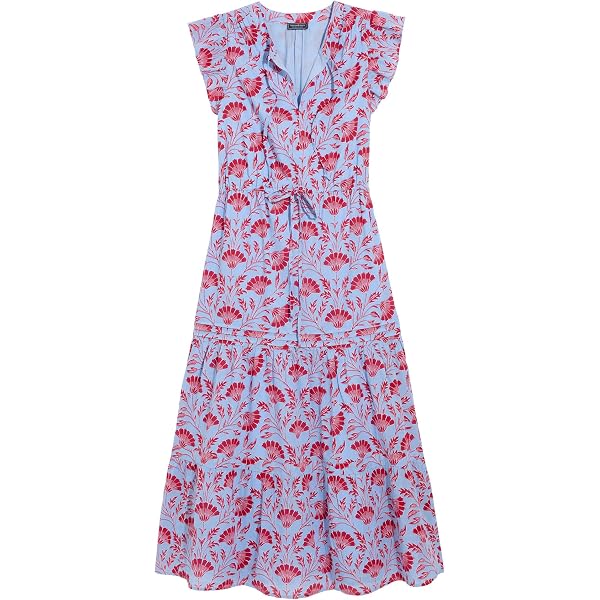 vineyard vines Voile Smocked Sconset Maxi Dress, White Cap/Tide Blue, XS at  Amazon Women's Clothing store
