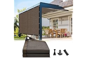 90% Shade Cloth with Grommets – Brown UV Block Sun Mesh Tarp for Garden Greenhouse Patio Vegetables Plants Chicken Coops – Ou