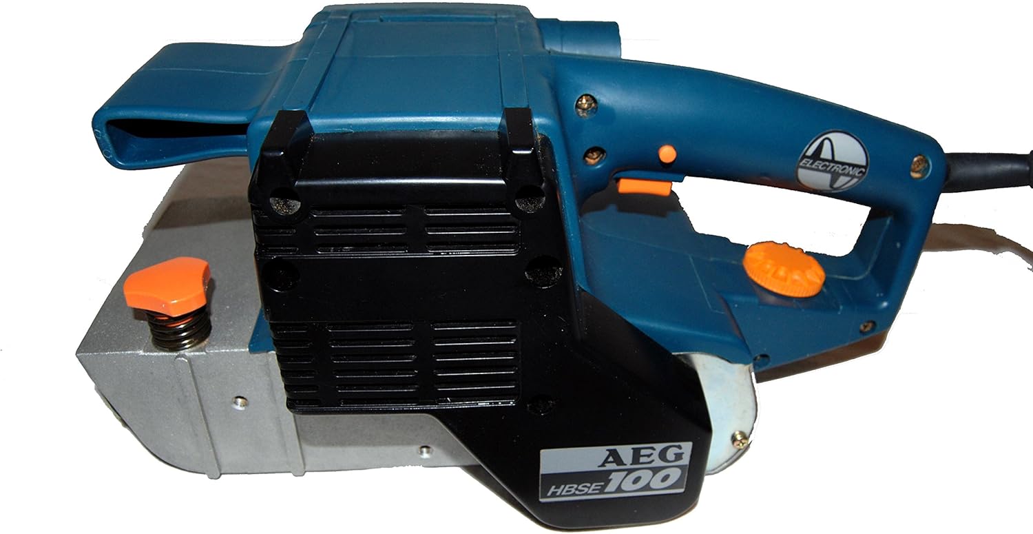 Aeg Hbse 100 De Large Ponceuse A Bande Ponceuse A Bande Avec Aspiration Integree Et Sac A Poussiere Amazon Fr High Tech
