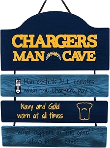 FOCO NFL Mancave Team Logo Man Cave Hanging Wall Sign