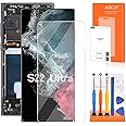 OLED for Samsung S22 Ultra 5G Screen Replacement for S22 Ultra LCD Display SM-S908U SM-S908E LCD Digitizer Touch Assembly Black with Frame (US Version,Support Fingerprint)