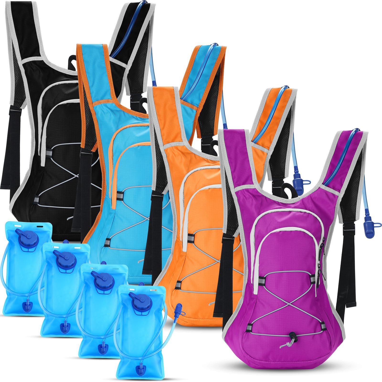 Photo 1 of WinnerWhy 4 Pack Hydration Backpack with 2L Water Bladder Lightweight Hydration Backpack Pack for Men Women Hiking Cycling Camping Running Climbing(Classic Style)