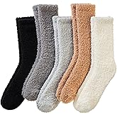 Eyean Womens Fuzzy Fluffy Slipper Socks Warm Winter Soft Thermal Plush Casual Sleep Cozy Home Socks