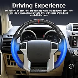 Real Carbon Fiber Steering Wheel for Toyota Prado