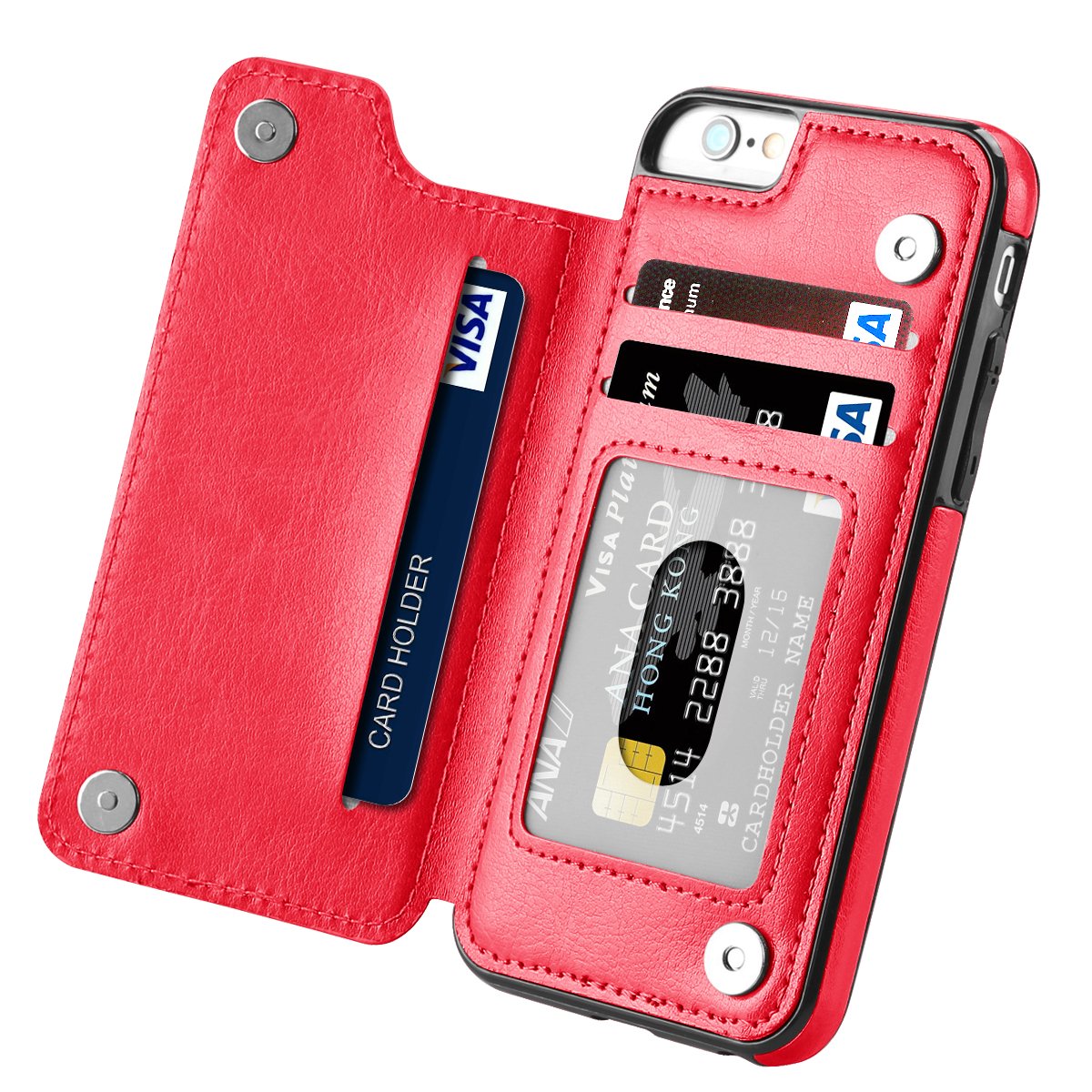 Leather Wallet Case Card Slot Shockproof Cover for iPhone XS