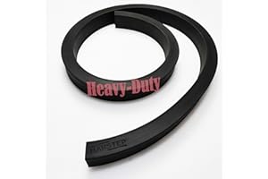 MARSTEP New Spill Barrier Dike, Heaviest Solid Rubber Liquid Blocker, 2.4"Wx1.6"H Door Blocker Dike, Heavy-Duty Oil-Proof and Tear-Resistant Rubber Strip, Spill Control Supply