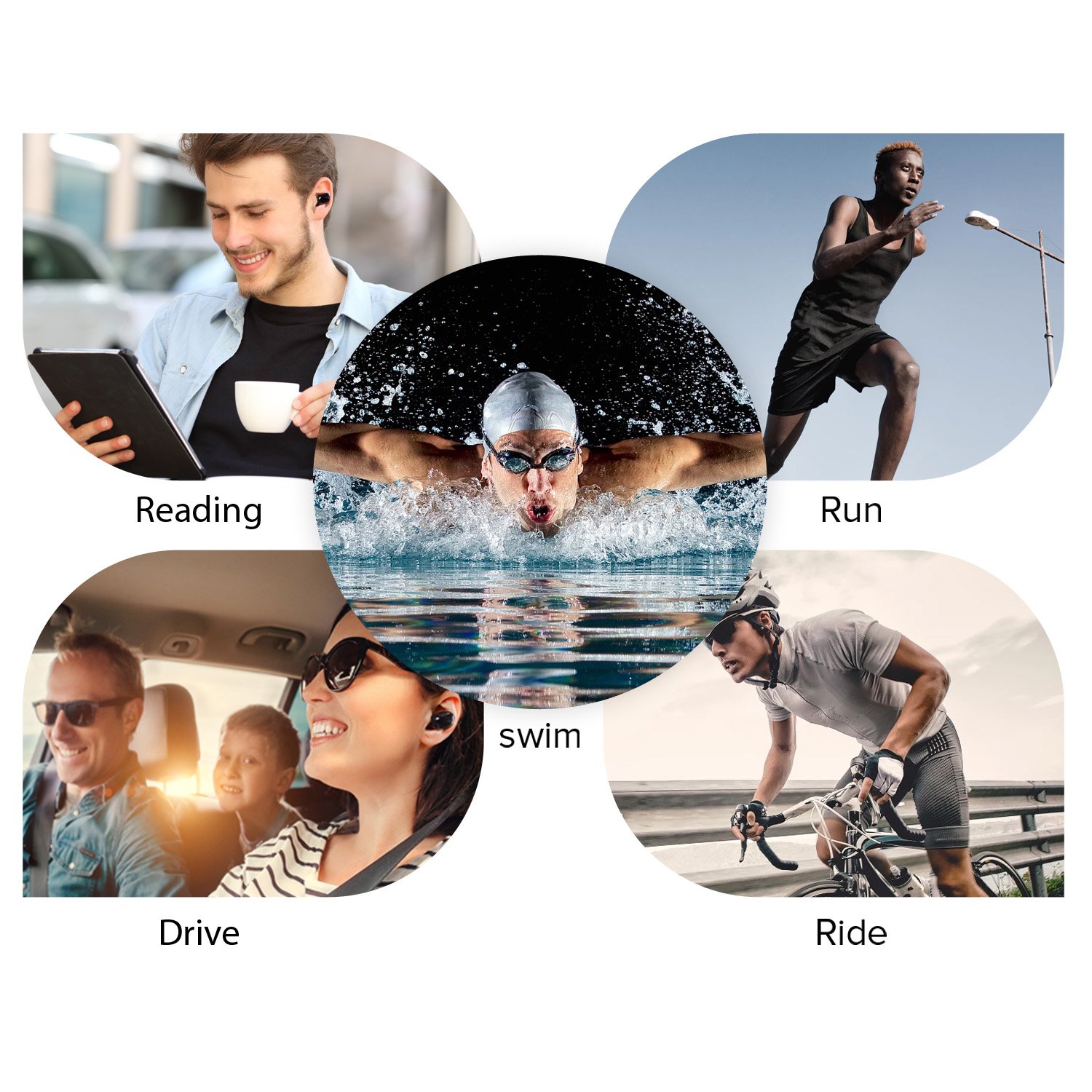 Wireless Single Bluetooth Earbud, W-LANDAY Bluetooth Earphone Microphone Noise Cancelling Car Headphone and Waterproof for Sport with 6 Hour Playtime for iPhone Samsung Android