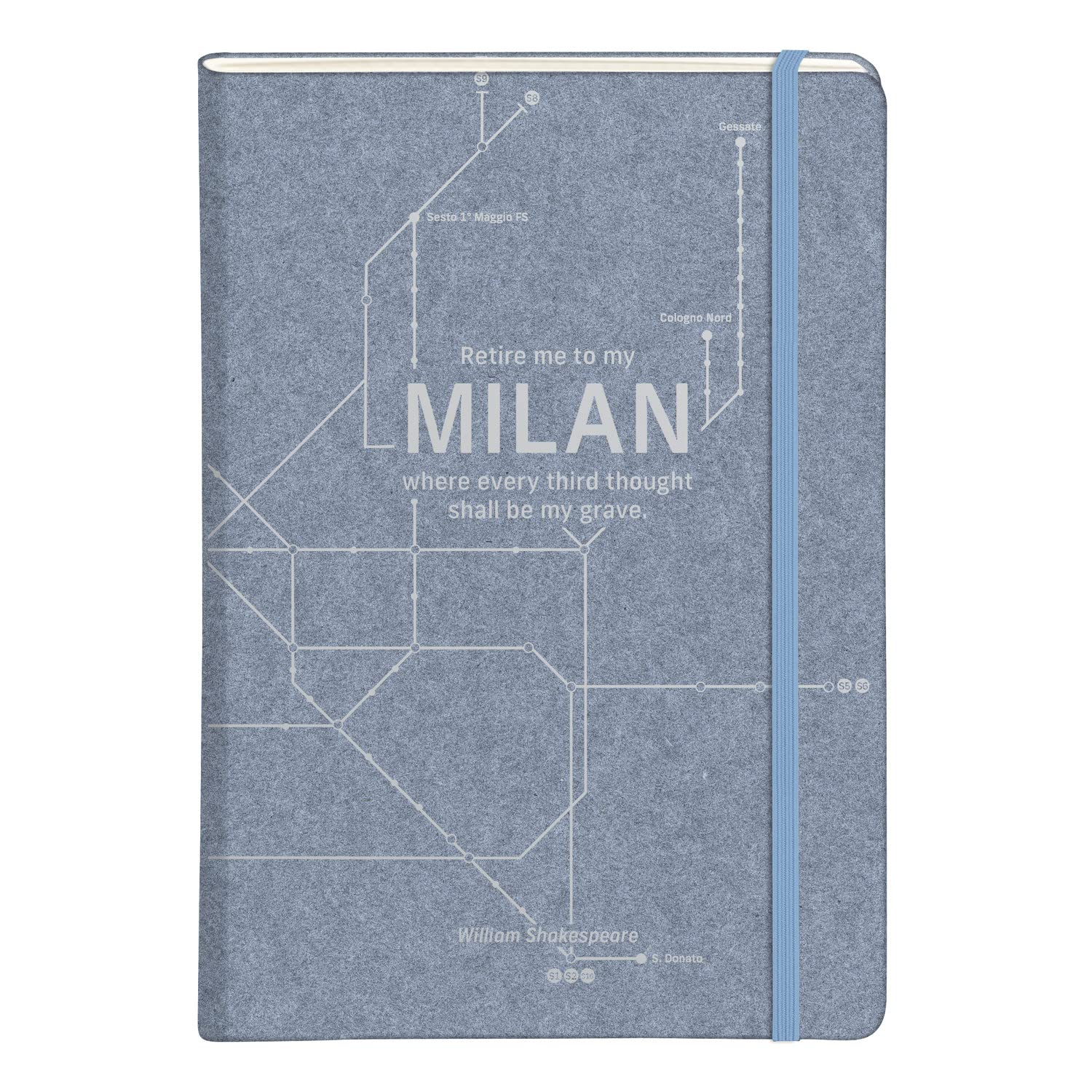 Clairefontaine 83537C - A Rigid Lined Notebook Metro Trains New-York/Paris/Berlin/London/Milan - A5 14.8x21 cm 96 Lined Pages White paper 90g - Gusseted pocket - 5 visuals, libr. Random — image 1