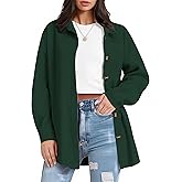 IN'VOLAND Womens Plus Size Corduroy Shirt Long Sleeve Button Down Shirts Fall Blouses Tops Casual Jacket Shacket