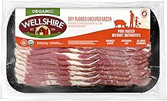 Wellshire Farms 8 oz Organic Uncured Bacon – Made from Organic Pork with Sea Salt & Celery Powder, No Nitrates or Nitrites Ad