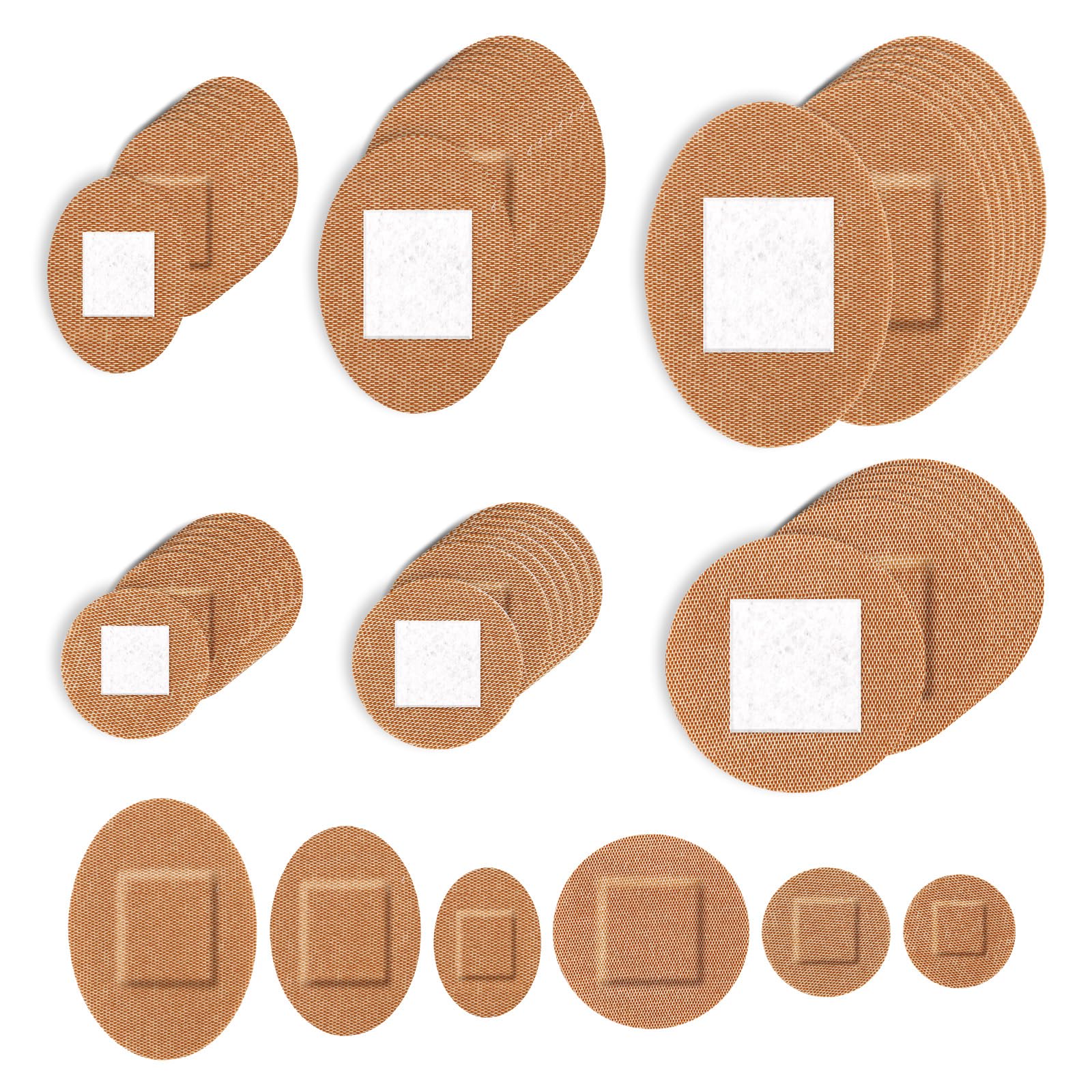 Photo 1 of 120pcs Round & Oval Bandages for Face, Elastic Fabric Flexible Adhesive Spot Small Dot Skin Friendly for Nose Hands & Delicate Wounds(6 Sizes)