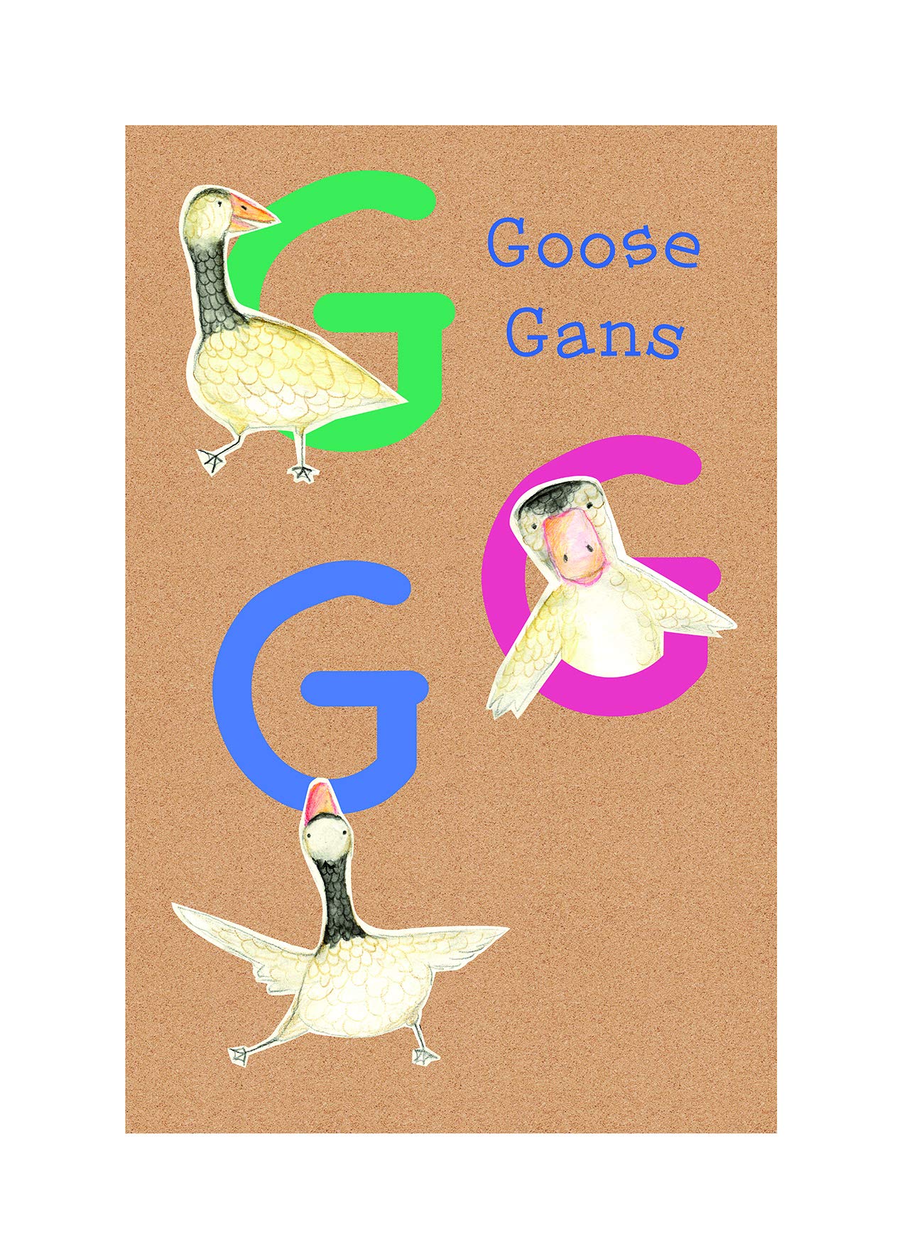 Komar Wall Picture ABC Animal G Poster Children's Room Letters Picture Living Room Bedroom Decoration Art Print No Frame P036G-50x70 Size 50x70 cm (Width x Height)