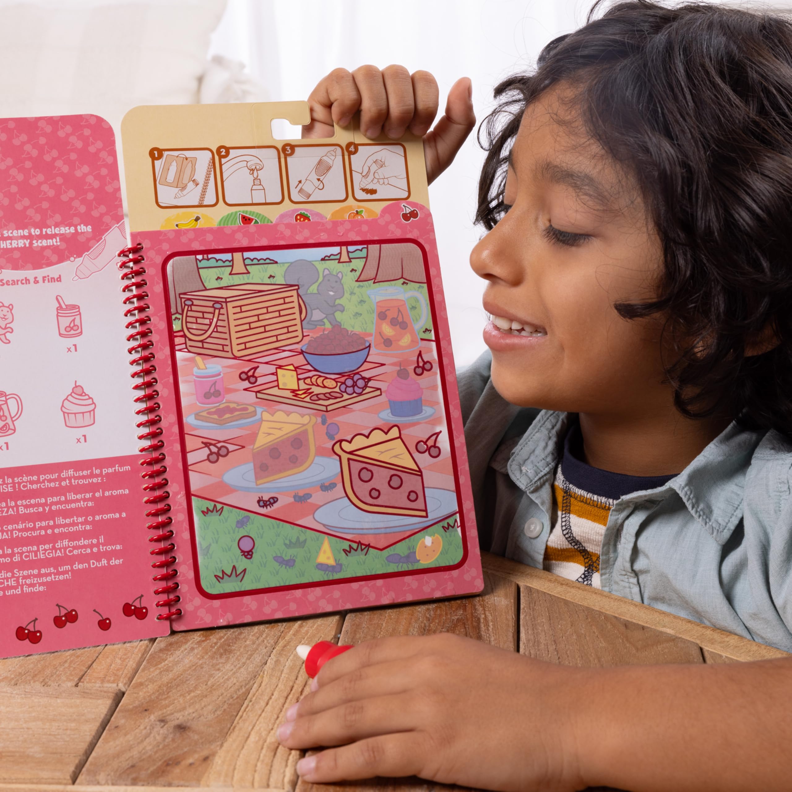 Melissa & Doug Scented Water Wow! Mess Free Coloring Book, Reusable Water-Reveal Activity Pad, Fruit, Travel Toys, Party Favors, for Toddlers for Kids Ages 3+ - FSC Certified