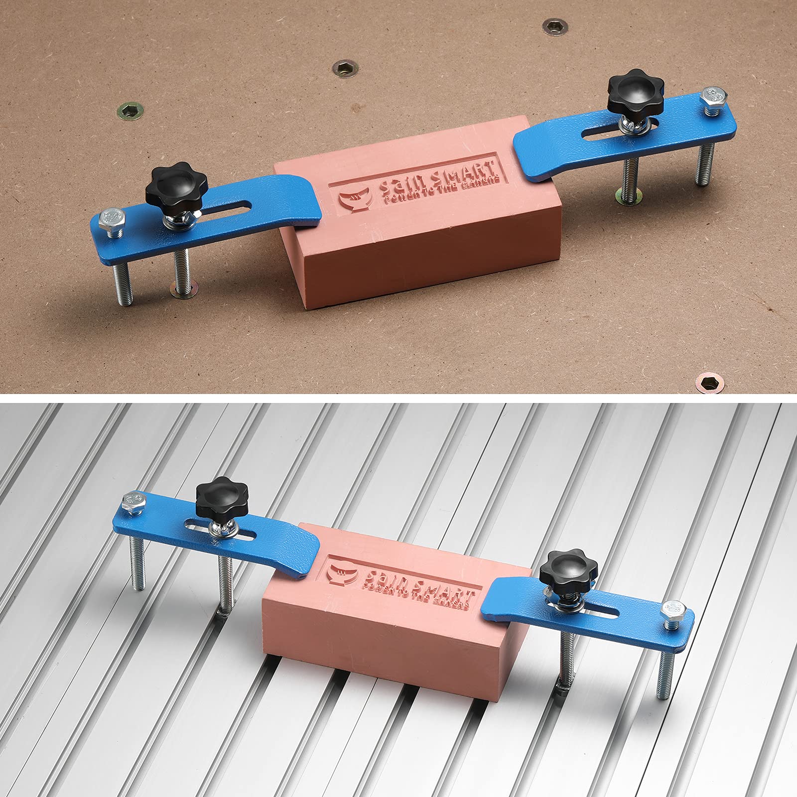 Genmitsu 4 Pack Hold Down Clamp Kit, CNC Router Clamp for Woodworking and Metalworking, 3-7/20''L x 4/5'' W x 2-7/10''H, Compatible with 4040-PRO/MAX/Reno, 3030-PROVer Max, PROVerXL 4030 V2/6050 Plus