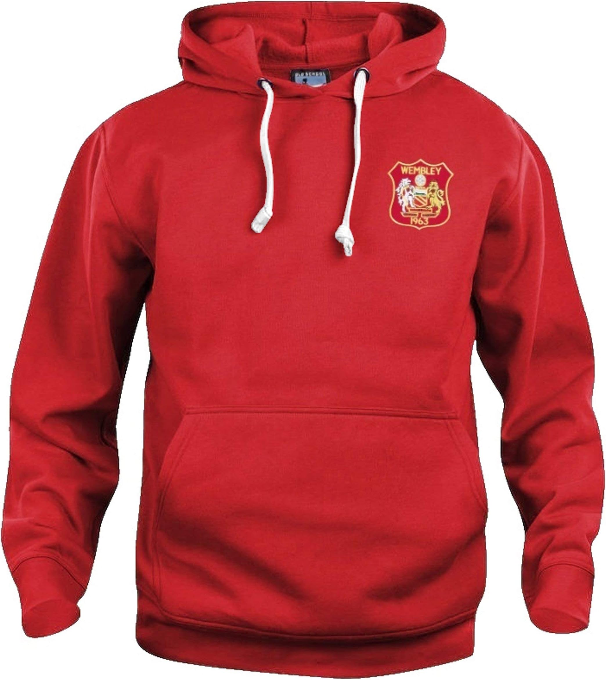 Manchester U.1963 Football Hoodie Sizes S-XXXL Embroidered Logo (RED M)