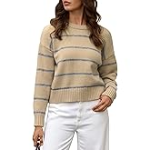 ZAFUL Womens Sweater Long Sleeve Crewneck Soft Basic Knit 2025 Fall Loose Fit Pullover Tops
