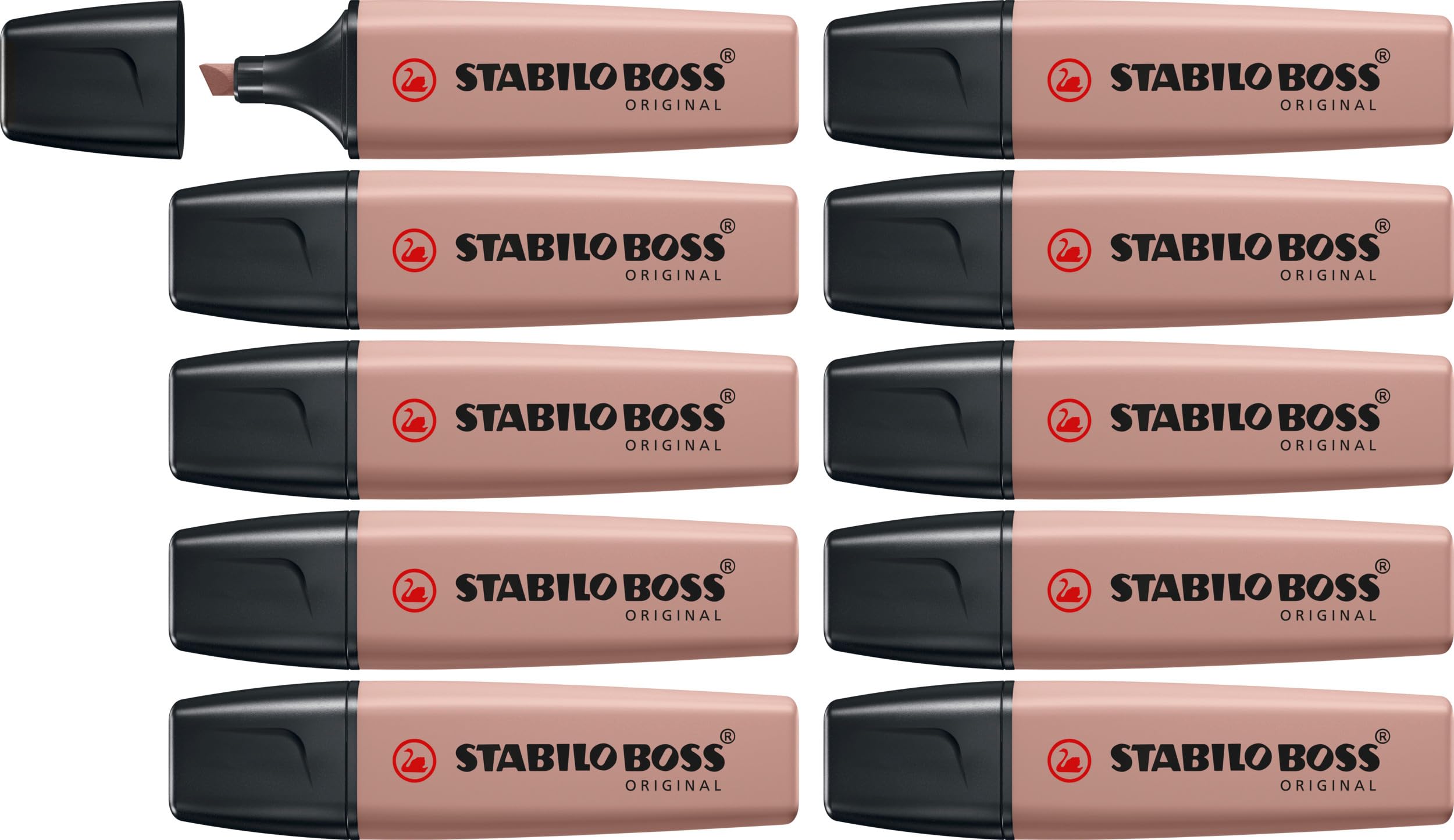 STABILO BOSS ORIGINAL NatureCOLORS - Highlighter - Pack of 10 - Umber