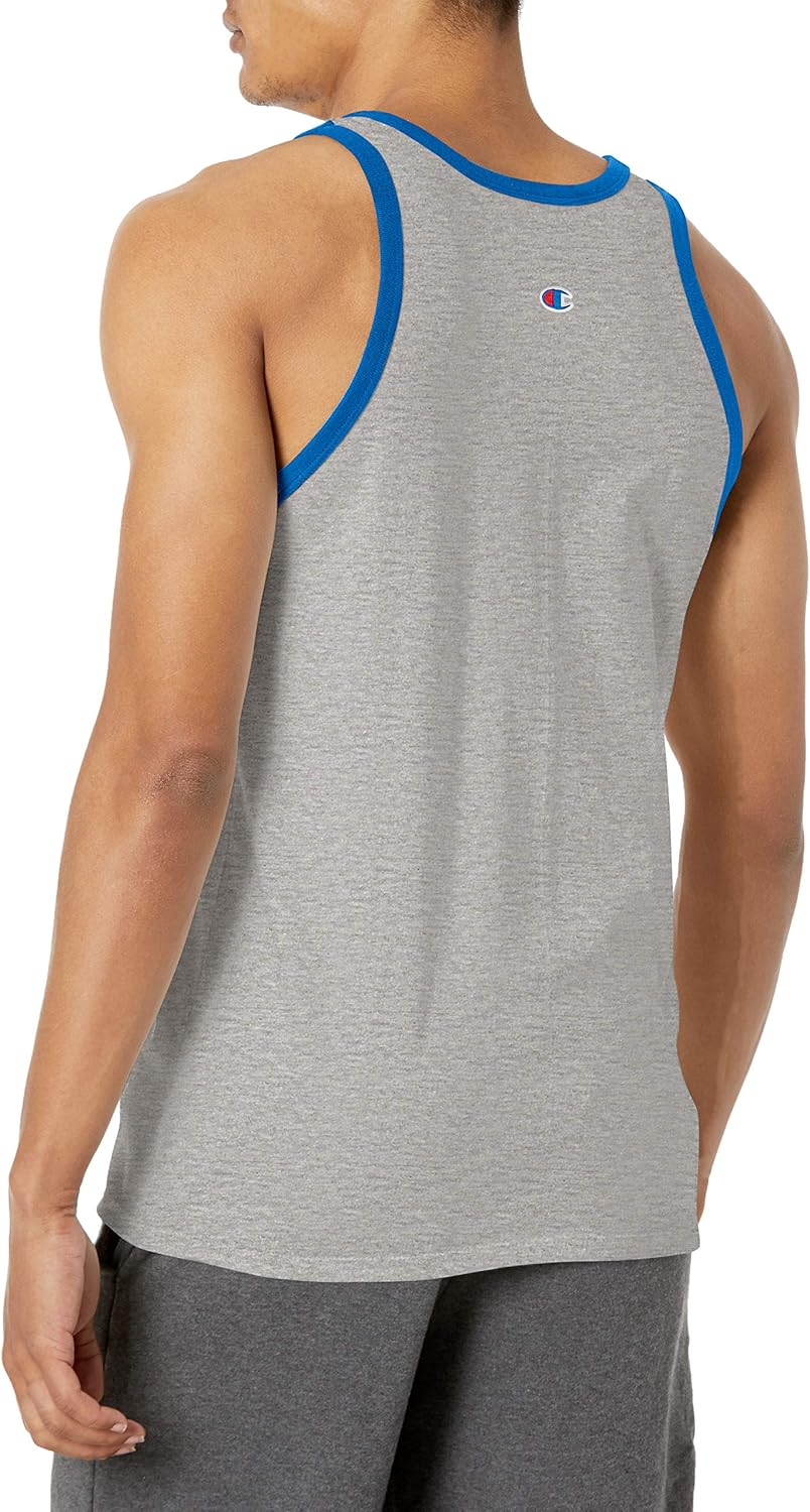 Champion Men's Classic Jersey Tank, Script Logo at  Men’s Clothing store