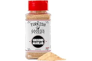 TURKISH GOODIES BY JAIRESTONE Mahleb Ground Spice 5 oz – Authentic Mahlab Mahlepi Mahlep Mahlebi Powder – Sweet, Fruity & Nutty Flavor for Bread, Cookies, Pastries – Resealable Jar