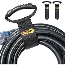 Easy-Carry Wrap-It Storage Straps - 28" (2-Pack) Blaze Orange – Heavy-Duty Hook And Loop Cord Carrying Strap, Hanger, And Organizer With Handle For Pool Hoses, Garden Hoses, Cords, Cables And More - View #8