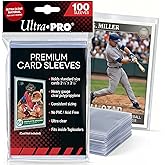Ultra Pro - Premium Clear 100ct. Card Sleeves to Protect Sports Cards, Baseball / Football Cards, and Collectible Cards, Stan
