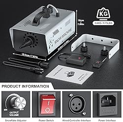 1000W Snow Machine Remote & Manual Control