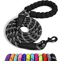 Taglory Rope Dog Leash 4 FT/ 5FT /6FT with Comfortable Padded Handle, Highly Reflective Threads Strong Dog Leash for…