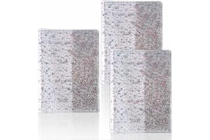 3pcs A5 Jelly Planner Covers, 33x22cm/13x8.66in Transparent Glitter Star Protective Cover Waterproof Jelly Clear Covers for S