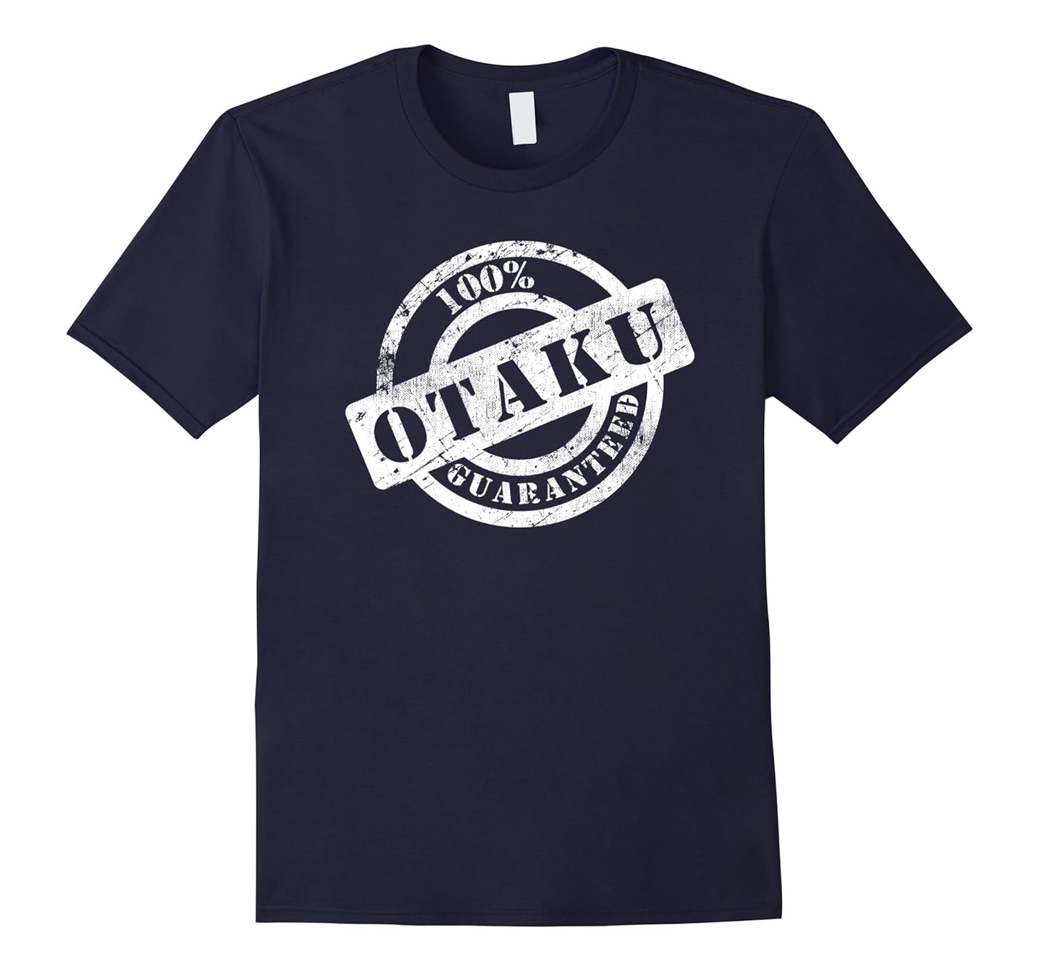 Funny Otaku T-Shirt - 100% Otaku Guaranteed Stamp Gag Tee-ANZ