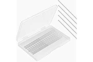 LUSTRIB 10 Pcs Snag Repair Tool with Storage Box, Snag Nab It Tool and Snag Repair Needle (0.03 x 2.36 Inches) Woven and Knits Sewing Stitching Needle Tools for Knitwear, Woven Fabric, Clothing, Drapes