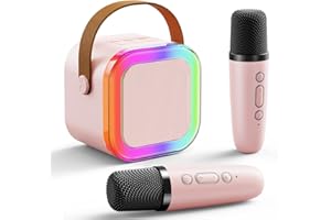 NISKITE Toddler Karaoke Machine for Girls: Toddler Singing Machine with 2 Wireless Microphones Music Toys for 2 3 4 Year Old Girl Gifts