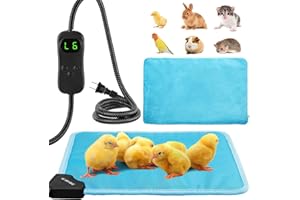 ANPHSIN Pet Heating Pad for Small Animal - Fire Retardant Heated Pad with Overload Protection Anti Chew Cord for Puppy Kittens Chicks Rabbits Ferrets Hedgehogs Outdoor Indoor 9''x12''