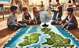 Exerz World Globe 30 cm Educational 360° Rotating Diameter 30 cm view 5