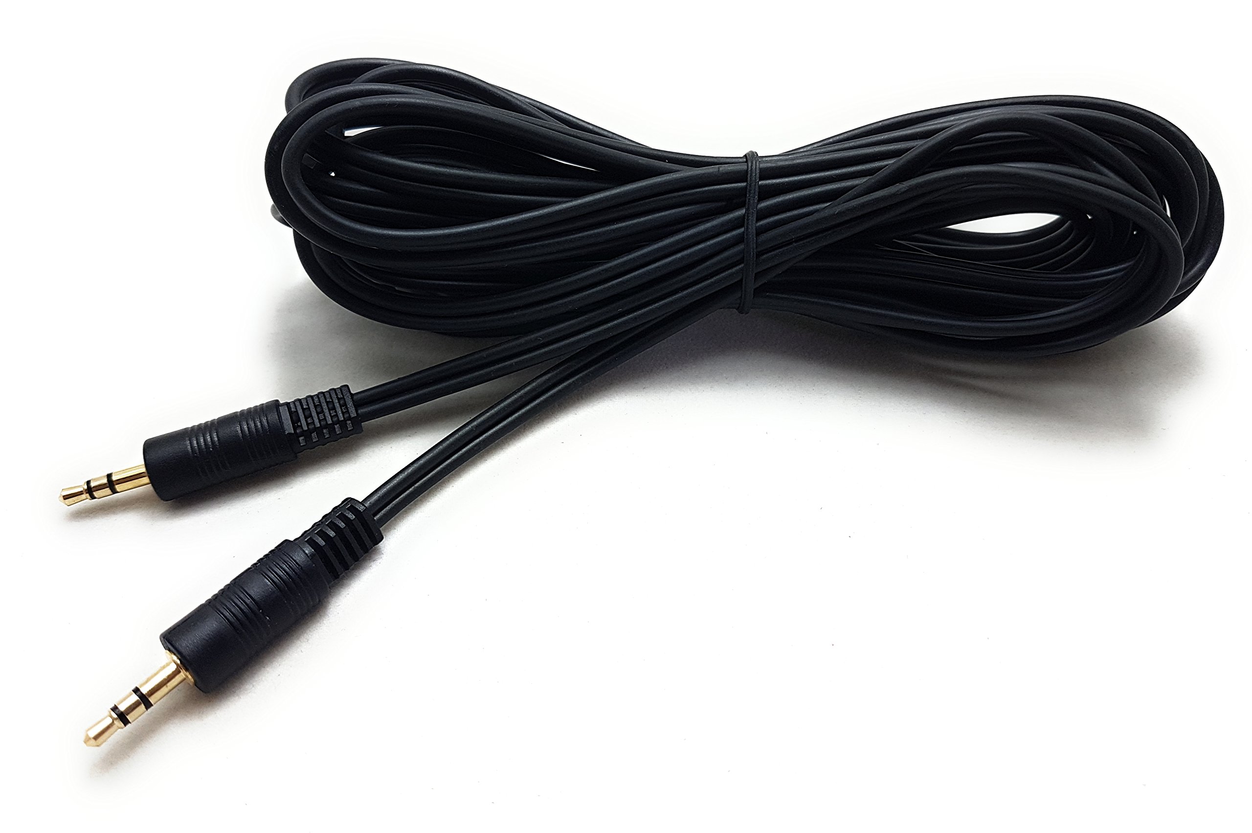 Ragai 5m 3.5mm AUX Audio Cable – Black Stereo Jack Lead Male to Male for Mobile Phones, Laptops, PCs, MP3 Players, Speakers, Headphones, and Hi-Fi Systems