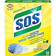 S.O.S Steel Wool Soap Pads - 18 Count Box (Pack Of 12) Reusable Scrubbers For Tough Cleaning