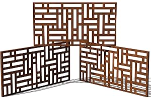 Veradek Corten Steel Outdoor Privacy Screen Series - Block Privacy Screen Panel (65% Privacy) | Made From Durable Weather-Res
