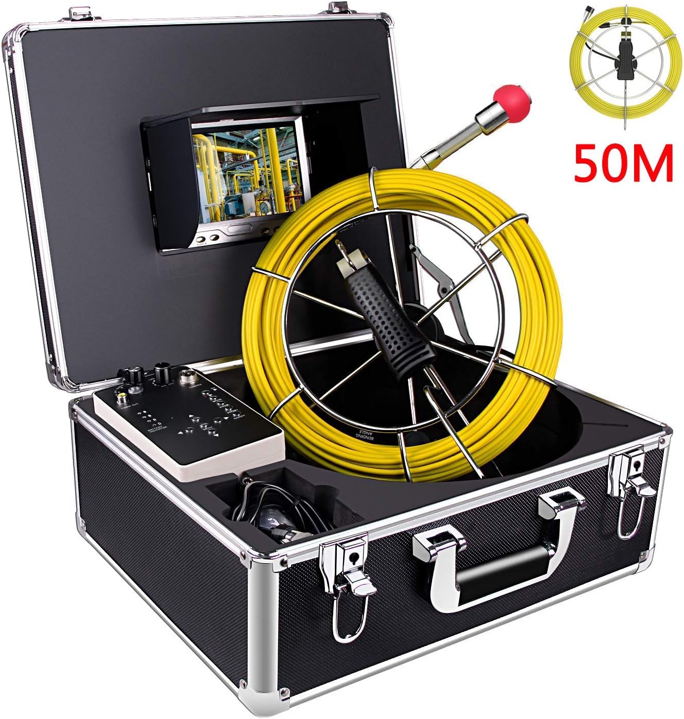Caméra d'inspection de Canalisations 50M avec DVR Caméra Endoscope d