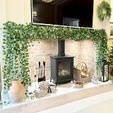 CQURE 36Pcs 252FT Artificial Ivy Garland Vines UV Resistant Green Leaves view 2