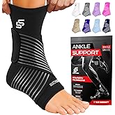 Sleeve Stars Ankle Brace for Women & Men, Ankle Wrap for Sprain, Compression Sleeve for Plantar Fasciitis Relief, Easy Custom