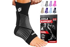Sleeve Stars Ankle Brace for Women & Men, Ankle Wrap for Sprain, Compression Sleeve for Plantar Fasciitis Relief, Easy Custom