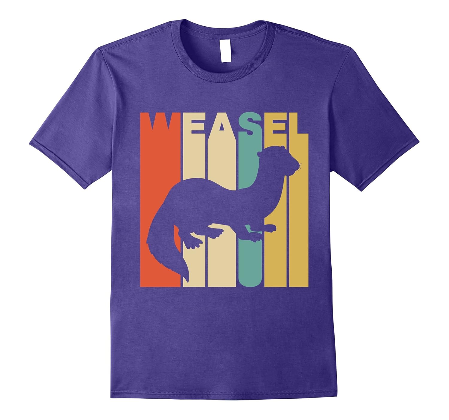 Vintage Style Weasel Silhouette T-Shirt-ANZ