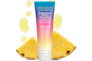 Pacifica Beauty, Pineapple Curls Defining Natural Conditioner, For Curly, Coily and Textured Hair Types, Pineapple Scent, Sulfate Free and Silicone Free, 100% Vegan and Cruelty Free