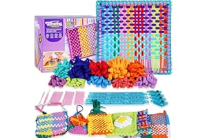 DISRACKER Weaving Loom Kit for Potholder Making - DIY Arts and Crafts for Kids and Adults, Includes 288 Loops & Step-by-Step Instructions, Ideal Gifts for Girls Ages 5 6 7 8-12 13