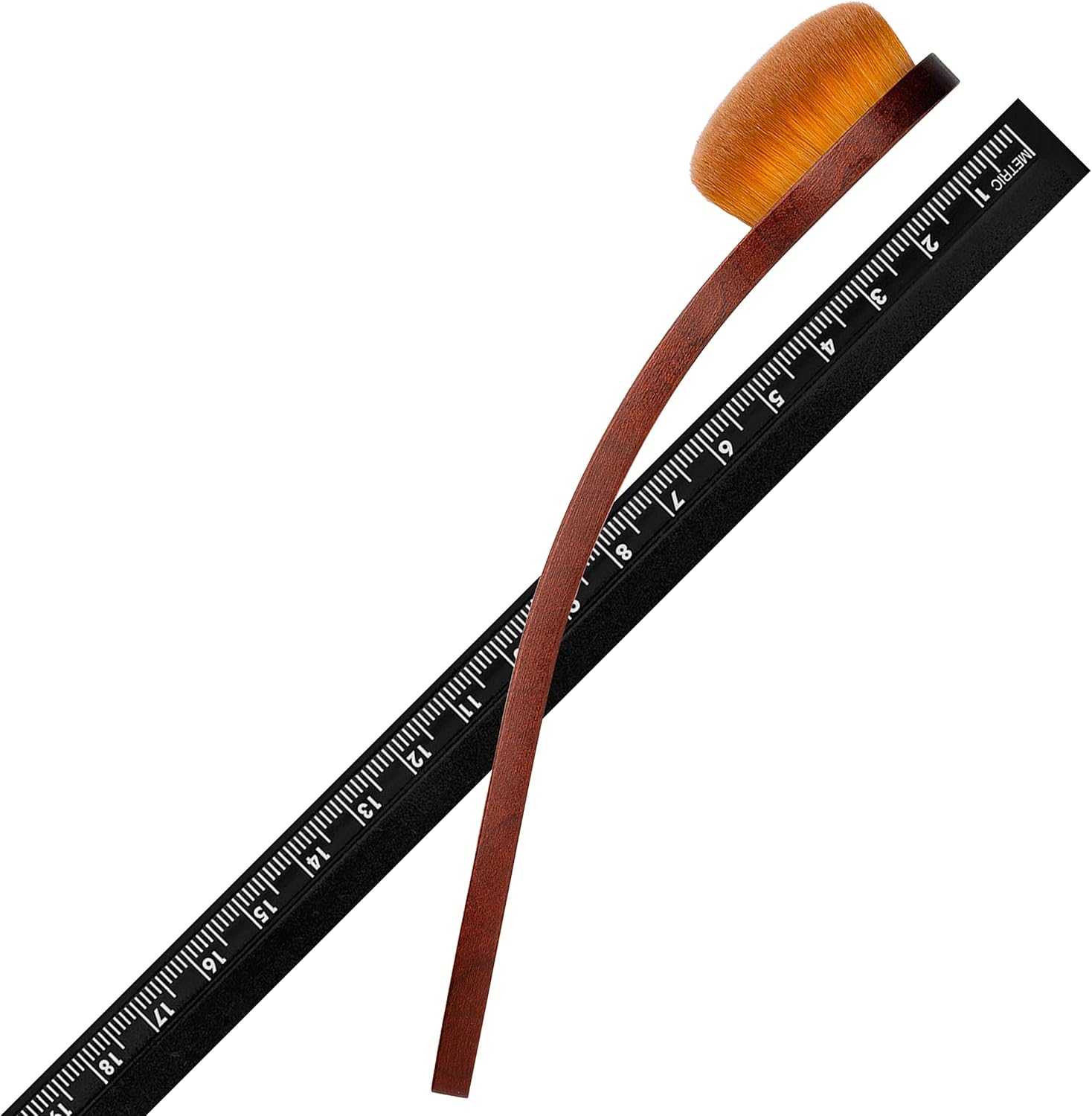 da Vinci Powder Brush - Blusher Brush - Highlighter Brush - Contour Brush / Vegan / Synthetic Fibre / Size 13 / Brown - Image 4